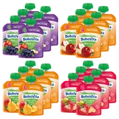 Desery dla dzieci - BoboVita Zestaw Mix-2 Musów owoc po 6 msc 24x80g - miniaturka - grafika 1