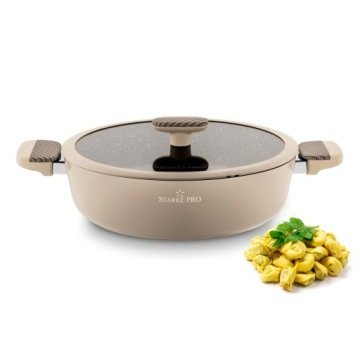 Patelnia Głęboka na Indukcje Krótkie Uchwyty Starke Pro Light Coffee 28 cm
