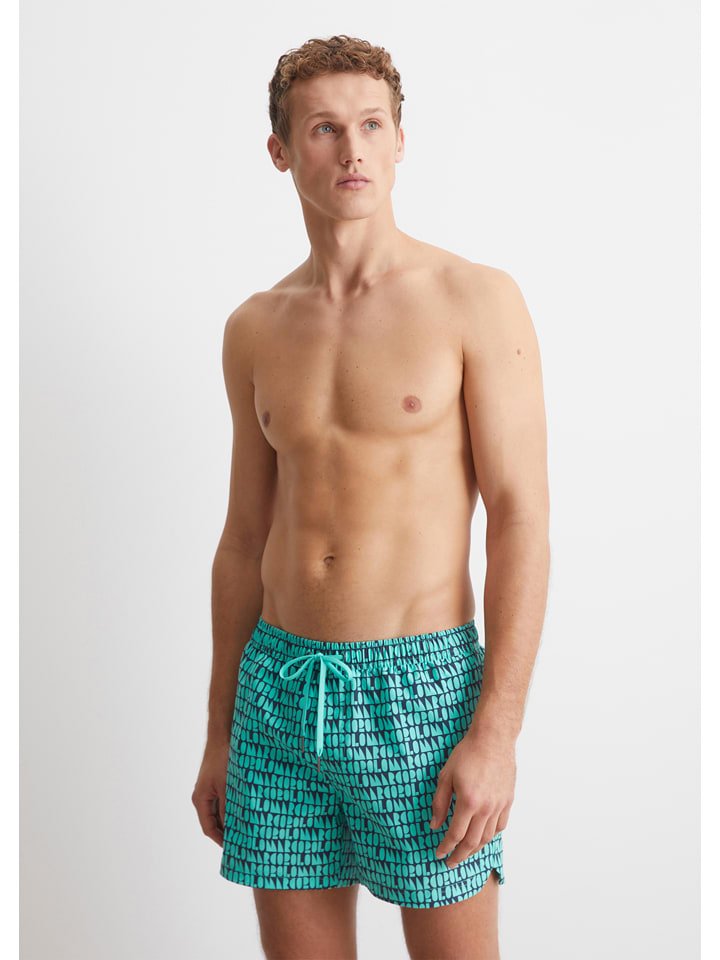 Marc O´Polo Bodywear Szorty kąpielowe w kolorze turkusowo-czarnym