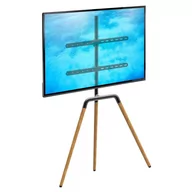 Uchwyty do telewizora - Ergosolid Tritonix Extra B  podłogowy stojak do telewizorów 32 -65  z półką Industrial Tripod TV drewno + stal TRITONIX-EXTRA-B - miniaturka - grafika 1