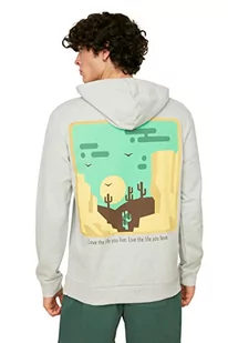 TRENDYOL Męska bluza - granatowa - regularna, Szary, XL - Bluzy męskie - miniaturka - grafika 1