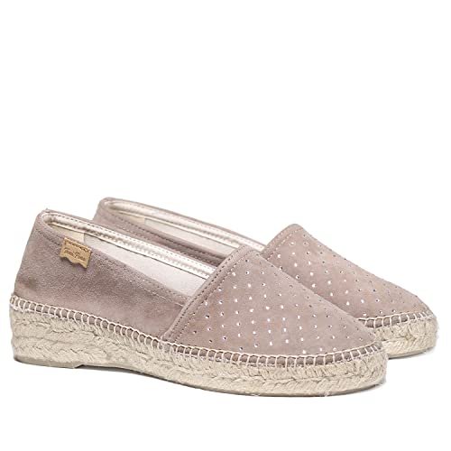 TONI PONS Eddy-ST Damskie płaskie espadryle damskie wykonane z zamszu, taupe, 37 EU