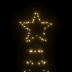 vidaXL Choinka stożkowa, 1400 ciepłych białych LED, 160x500 cm - Choinki - miniaturka - grafika 5