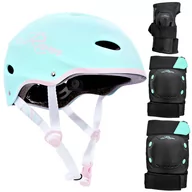 Ochraniacze - Zestaw Raven Kask F511 Mint/Pink Xs + Ochraniacze Dexard Black/Mint S - miniaturka - grafika 1