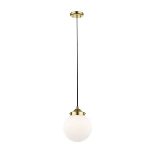 Zuma Line LAMPA wisząca RIANO P0454-01D-F7AA loftowa OPRAWA szklany ZWIS kula ball złota czarna biała P0454-01D-F7AA - Lampy sufitowe - miniaturka - grafika 1