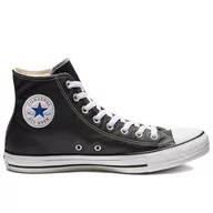 Trampki męskie - Buty Converse Chuck Taylor All Star Leather 132170C - czarne - miniaturka - grafika 1