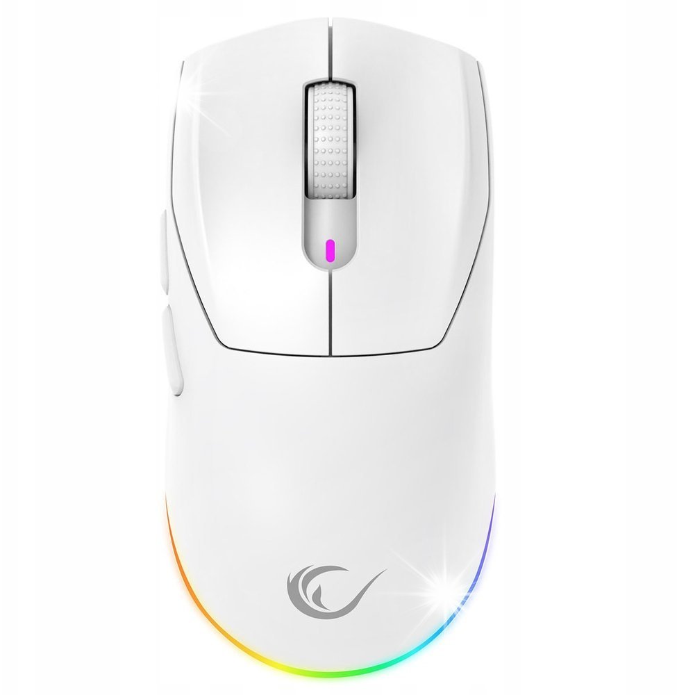 Mysz bezprzewodowa Rampage Prote M5 24000 DPI RGB LED 1K Hz biała