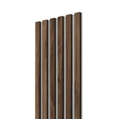 Panele ścienne i boazeria - Lamele na szarym filcu LAMELE3D - Orzech Klasyczny - miniaturka - grafika 1