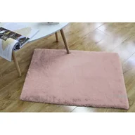 Dywany - Dywan futrzany 60 x 90 pudrowy róż - miniaturka - grafika 1