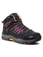 Buty dla dziewczynek - CMP Trekkingi Kids Rigel Mid Trekking Shoes Wp 3Q12944J Czarny - miniaturka - grafika 1