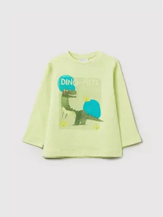 Bluzy dla chłopców - OVS Bluzka 1434114 Zielony Regular Fit - grafika 1