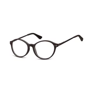 Okulary korekcyjne, oprawki, szkła - Okulary dziecięce zerówki okrągłe lenonki AK46G czarny - grafika 1