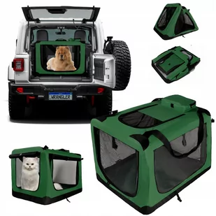 Duża Składana Torba Podróżna dla Psa, Transporter, Legowisko, Kojec, Zielony 95x65x65cm XL - Sprzęt podróżny i transportery dla psów - miniaturka - grafika 1