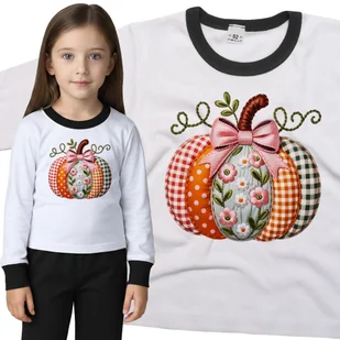 Piżama dziecięca Patchworkowa Dynia W Kratkę Kwiaty Dzień Dyni 98/104 - VoloDonum - Piżamy dla dziewczynek Piżama dziecięca Patchworkowa Dynia W Kratkę Kwiaty Dzień Dyni 98/104 - VoloDonum - Piżamy dla dziewczynek - miniaturka - grafika 1