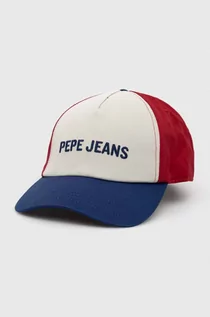 Czapki męskie - Pepe Jeans czapka z daszkiem Whitehall wzorzysta - grafika 1
