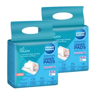Zestaw Canpol Babies, wielofunkcyjne podkłady higieniczne, 33 cm x 45 cm, 2 x 20 sztuk - Inne akcesoria do pielęgnacji dzieci Zestaw Canpol Babies, wielofunkcyjne podkłady higieniczne, 33 cm x 45 cm, 2 x 20 sztuk - Inne akcesoria do pielęgnacji dzieci - miniaturka - grafika 1