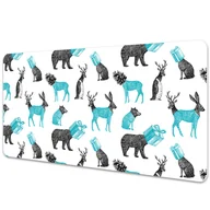 Podkładki na biurko - Duża podkładka na biurko dla dzieci Zwierzęta 100x50 cm - miniaturka - grafika 1