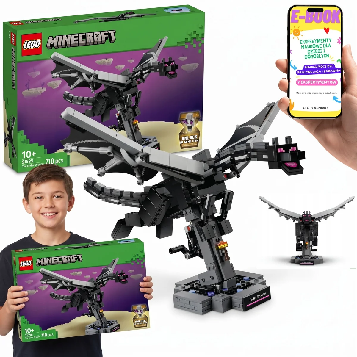 LEGO Minecraft Smok Kresu 21595 • duży model 39 cm • 710 el.