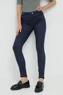 Spodnie damskie - Morgan spodnie damskie kolor granatowy dopasowane high waist - miniaturka - grafika 1