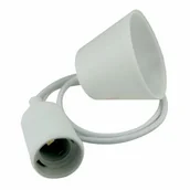 Akcesoria do oświetlenia - Oprawka E27 biała z kablem RIKO ELEKTRO - miniaturka - grafika 1