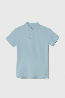 Koszulki dla chłopców - zippy polo bawełniane kolor niebieski gładki - Zippy - grafika 1