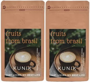 Kawa ziarnista 2kg ŚWIEŻO PALONA ARABICA Kunik Fruits from Brasil (2x1kg) - Kawa - miniaturka - grafika 1