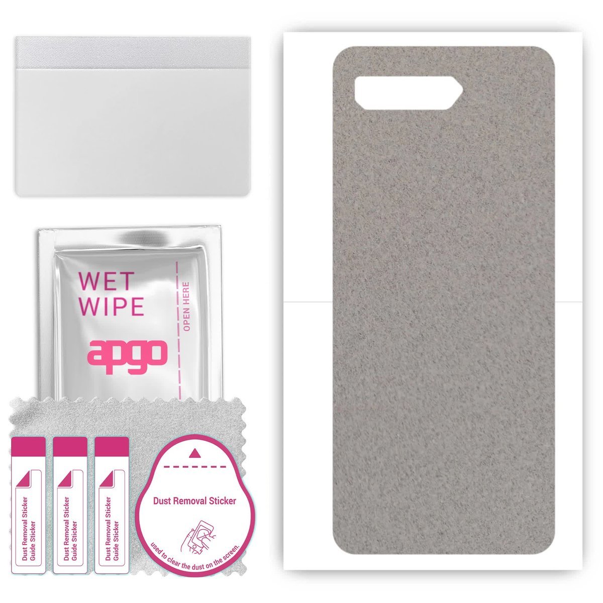 Folia naklejka skórka strukturalna na TYŁ Zamsz do Asus ROG Phone 5s Pro - Zamsz Szary - apgo SKINS