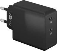 Ładowarki do telefonów - Ładowarka sieciowa 2x USB-C 36W PD Goobay CZARNA - miniaturka - grafika 1