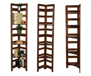 Regał Modułowy Narożnik 197,6X34,4X34,4Cm 6 Półek Berdo Olejowany Drewno Sosnowe Brązowy Rr2_Nz4X035_0_R0_F1 / Wamar-Sosenka - Regały - miniaturka - grafika 1