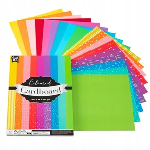 PAPIER KOLOROWY A4 MIX 10 KOLORÓW 1KG 220 gram 72ark TEKTURA GRUBY WZORY - Szkolne artykuły papiernicze PAPIER KOLOROWY A4 MIX 10 KOLORÓW 1KG 220 gram 72ark TEKTURA GRUBY WZORY - Szkolne artykuły papiernicze - miniaturka - grafika 1