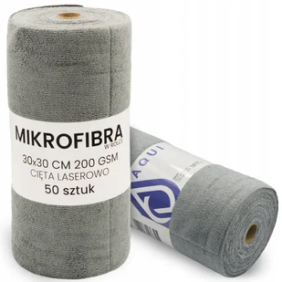 RĘCZNIKI Z MIKROFIBRY NA ROLCE SZMATKI ŚCIERECZKI DELIKATNE 30x30cm 50szt - Akcesoria do mycia samochodu - miniaturka - grafika 1