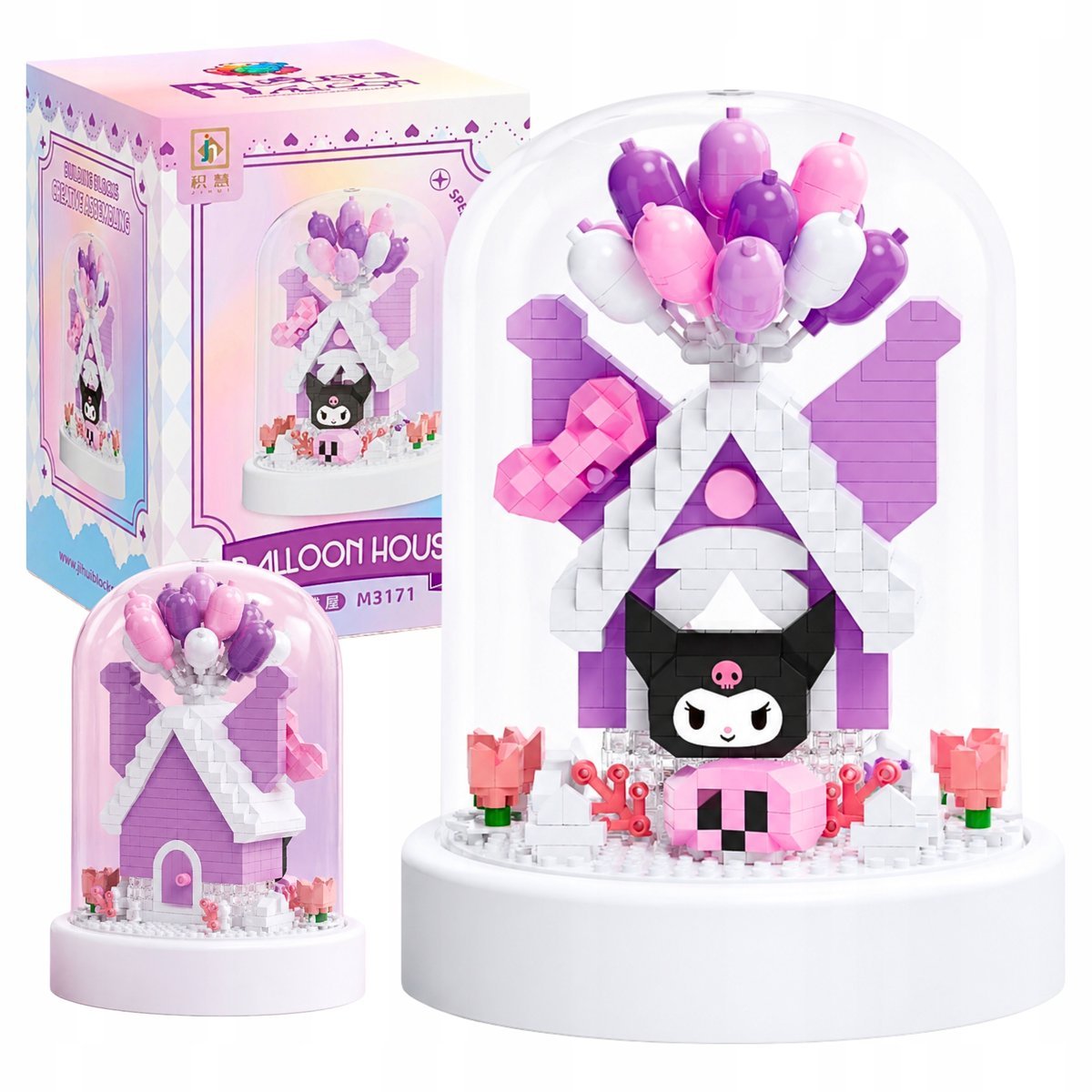 Klocki Kuromi Domek z Balonami Anime Kopuła 578 El Na Prezent