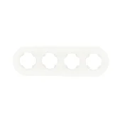 Klawisze i ramki - DPM Ramka poczwórna SOUL SEU5004W biały - miniaturka - grafika 1