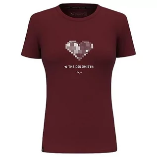 Koszulki i topy damskie - Salewa Pure Heart Dry T-shirt damski, Syrah, M - grafika 1
