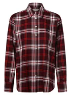 Bluzki damskie - Tommy Hilfiger Bluzka damska Kobiety Bawełna niebieski|czerwony|biały w kratkę, 38 - miniaturka - grafika 1