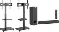 Uchwyty do telewizora - Mozos MSTV mobilny stojak tv stand do telewizora + Soundbar Cinema - miniaturka - grafika 1