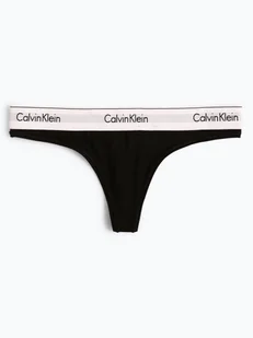 Calvin Klein Stringi Kobiety Bawełna czarny jednolity, S - Majtki damskie - miniaturka - grafika 1