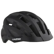 Kaski rowerowe - Lazer Compact Deluxe Kask rowerowy, matte black Onesize 54-61cm 2020 Kaski miejskie i trekkingowe FA003714096 - miniaturka - grafika 1