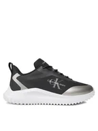 Sneakersy damskie - Calvin Klein Jeans Sneakersy YW0YW01442 Czarny - miniaturka - grafika 1