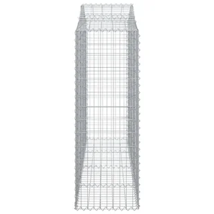 VIDAXL Kosze gabionowe, 6 szt, 200x50x140/160 cm, galwanizowane żelazo - Ogrodzenia - miniaturka - grafika 6