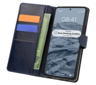 Etui i futerały do telefonów - Bizon Etui z klapką Case Pocket do Asus Zenfone 11 Ultra, granatowe - miniaturka - grafika 1