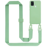 Etui i futerały do telefonów - Łańcuszek Etui Do Samsung Galaxy A21s Pokrowiec w LIQUID JASNO ZIELONY Silicone TPU Obudowa Ochronny Cadorabo - miniaturka - grafika 1