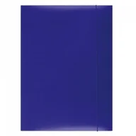 Teczki i skoroszyty - OFFICE PRODUCTS Teczka z gumką karton/lakier, A4, 350gsm, 3-skrz., niebieska 21191141-01 - miniaturka - grafika 1
