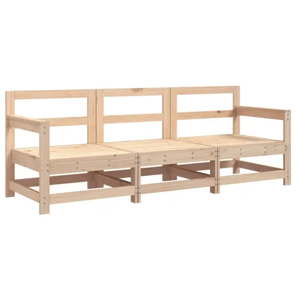 Drewniany zestaw wypoczynkowy z sosny, modułowy, wymiary siedziska 62x66x7