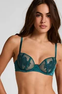 Biustonosze - Hunkemöller Nieusztywniany biustonosz z fiszbinami Julia Zielony - miniaturka - grafika 1