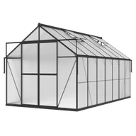 Szklarnie ogrodowe - Szklarnia Ogrodowa Poliwęglan Duża Slide-In 429x244cm Czarna UV - miniaturka - grafika 1