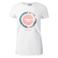 Koszulki i topy damskie - Damska Koszulka z krótkim rękawem HI-TEC LADY DEFI M000160005 – Biały - miniaturka - grafika 1