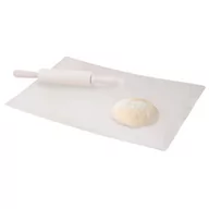 Pozostałe akcesoria kuchenne - Stolnica silikonowa 60 x 40 cm + wałek do ciasta 44 x 5 cm, kremowy - miniaturka - grafika 1