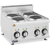 Akcesoria gastronomiczne - Kuchnia elektryczna nastawna z okapem 4 pola grzewcze śr. 19 cm 8 kW 400 V - miniaturka - grafika 1