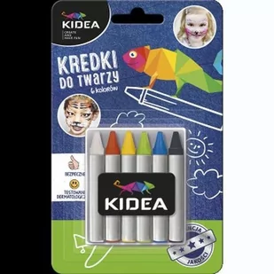 Derform Kredki do twarzy 6 kolorów 2,5g Kidea KDT6KA - Przybory szkolne - miniaturka - grafika 4